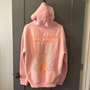 DANDY “Let’s watch the sunset” Oversized hoodie, in vintage washed pink